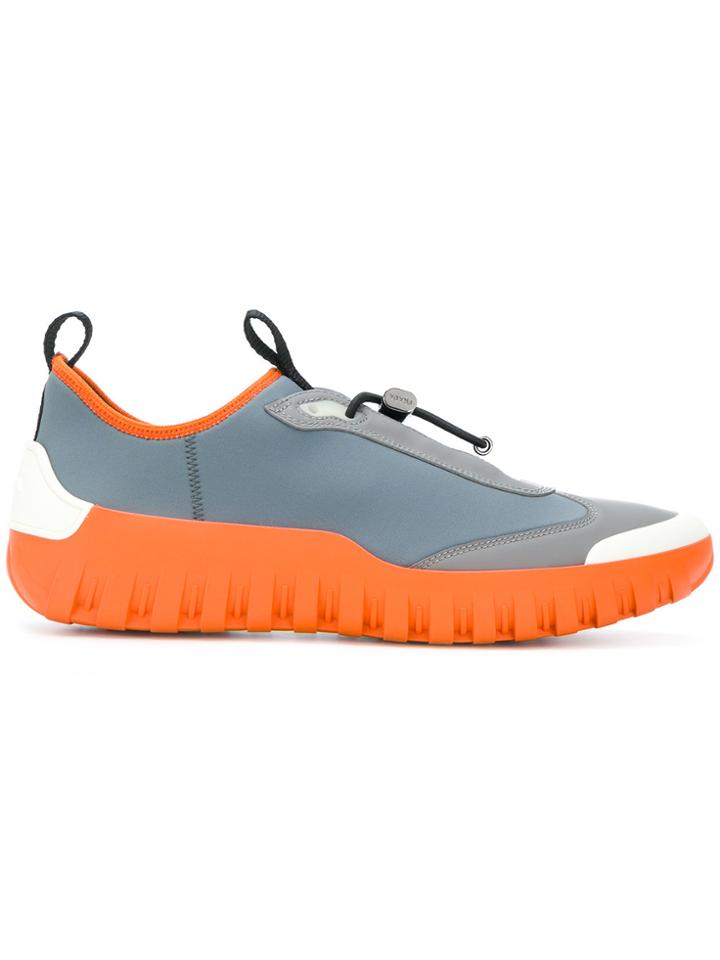 Prada Toggle Fastening Sneakers - Grey