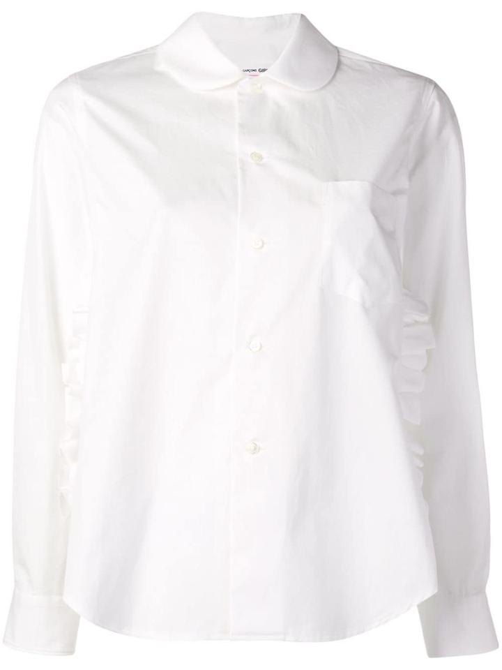 Comme Des Garçons Girl Ruffle Trim Shirt - White