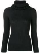 Courrèges Roll Neck Fitted Sweater - Black