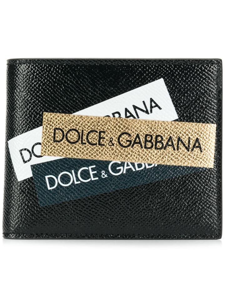 Dolce & Gabbana Printed Logo Wallet - Black