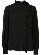 Miu Miu Frill Trim Blouse - Black