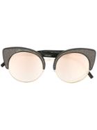 Matthew Williamson Glittered Cat Eye Sunglasses - Metallic