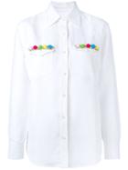 Teija Bow Back Flared Sleeve Shirt - White
