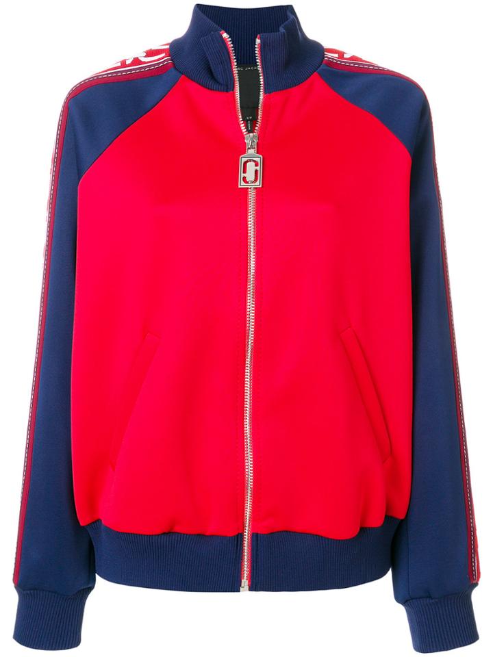 Marc Jacobs Logo Printed Bomber Jacket - Red