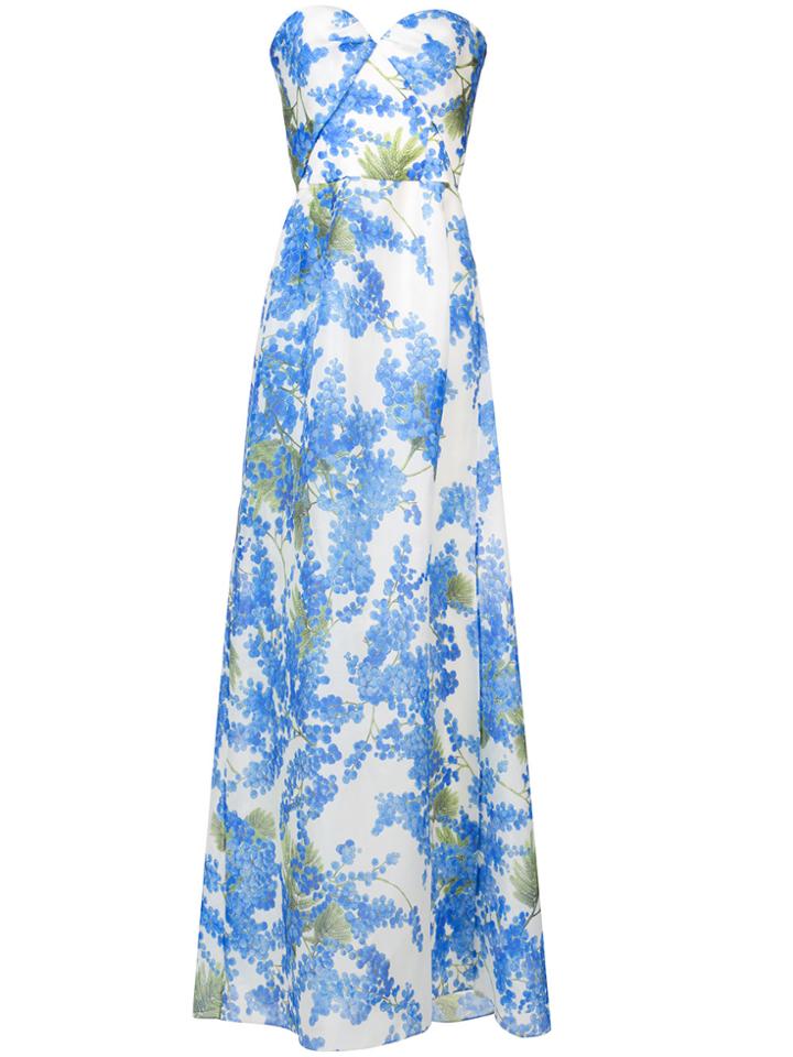 Carolina Herrera Mimosa Organza Sweetheart Gown - White