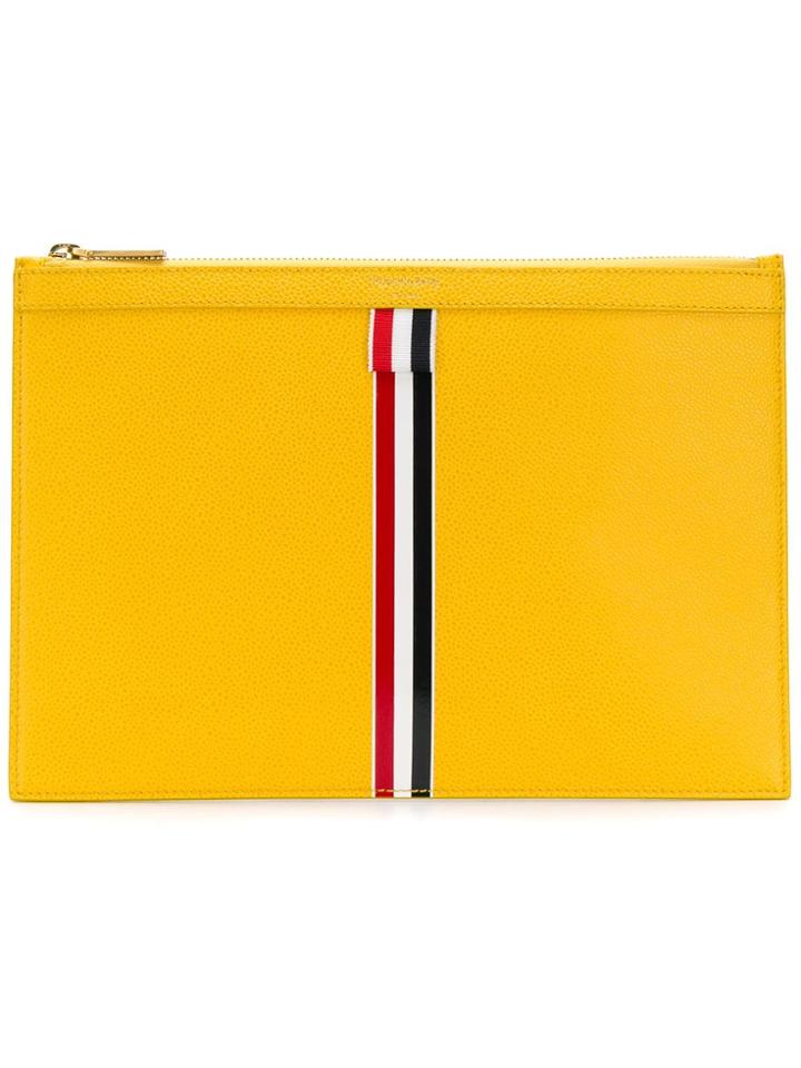 Thom Browne Intarsia Stripe Small Tablet Holder - Yellow