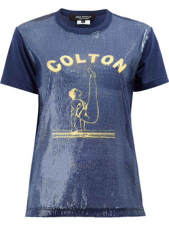 Junya Watanabe Comme Des Garçons Colton T-shirt, Women's, Size: Small, Blue, Cotton/polyurethane
