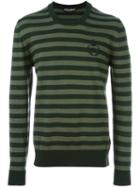 Dolce & Gabbana Striped Jumper, Men's, Size: 52, Green, Virgin Wool