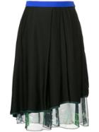 Kolor Printed Hem Skirt - Black