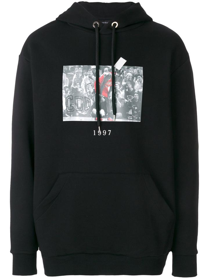 Throw Back Flu Game Hoodie - Black