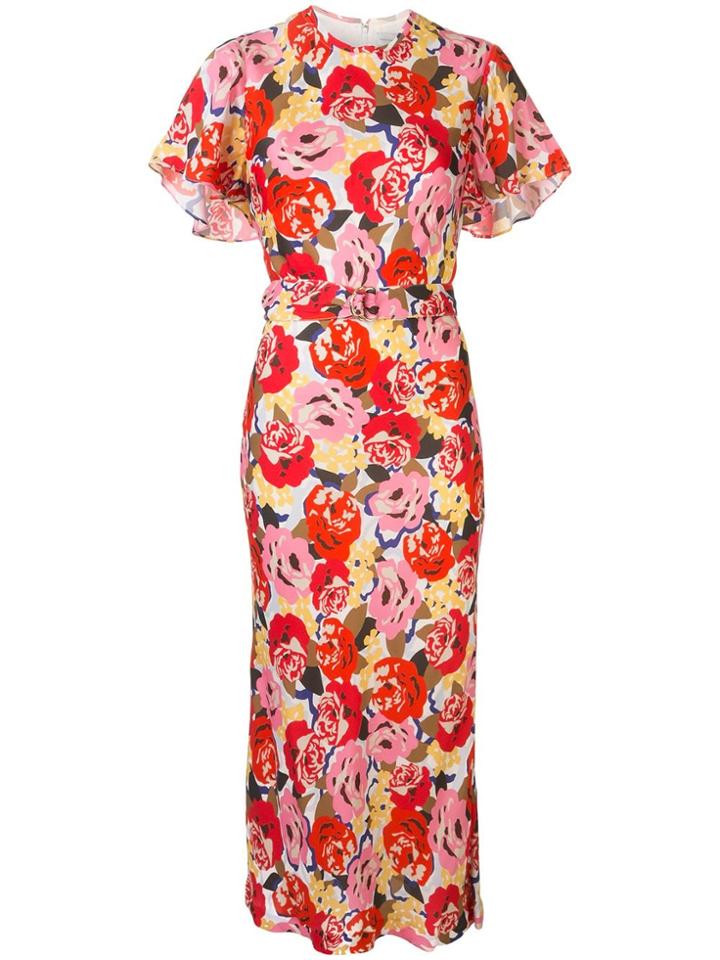 Rebecca Vallance Blume Floral-print Dress - Red