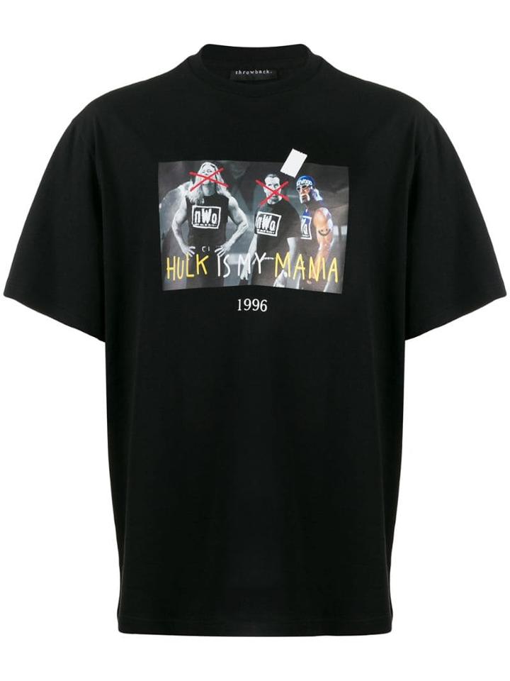 Throwback. Hulk Print T-shirt - Black