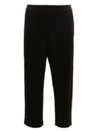 Homme Plissé Issey Miyake Cropped Pleated Trousers, Men's, Size: 1, Black, Polyester
