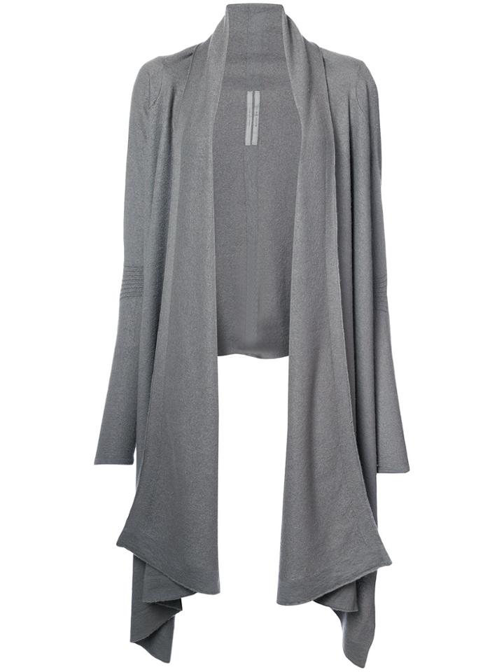 Rick Owens Cashmere Long Wrap Cardigan - Grey