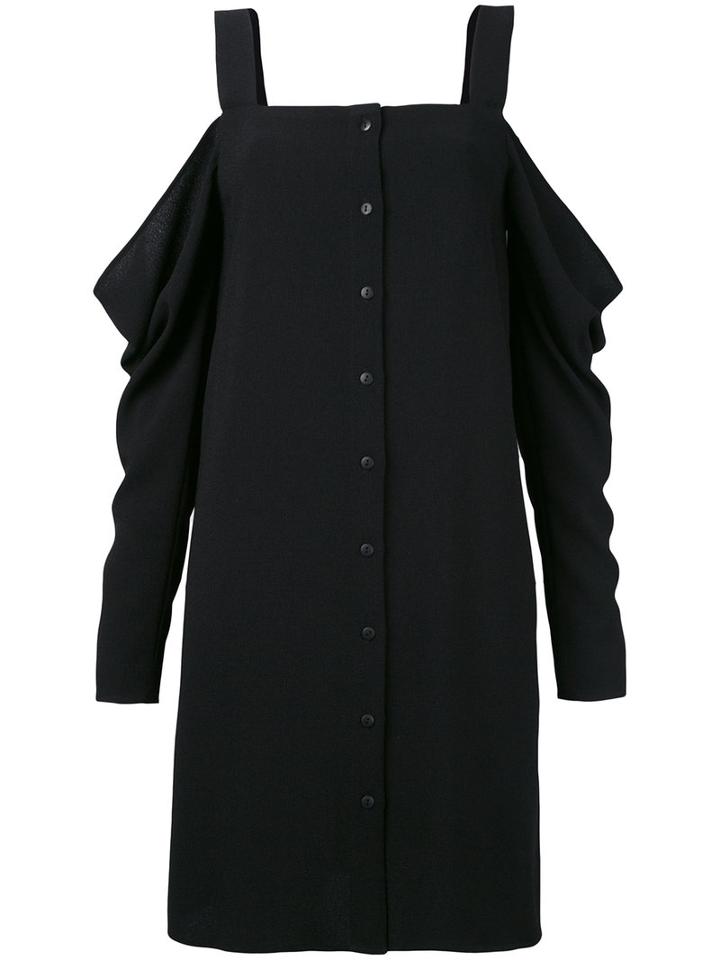 Designers Remix - Off-shoulders Shirt Dress - Women - Polyester/spandex/elastane - 34, Black, Polyester/spandex/elastane
