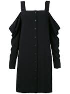 Designers Remix - Off-shoulders Shirt Dress - Women - Polyester/spandex/elastane - 34, Black, Polyester/spandex/elastane