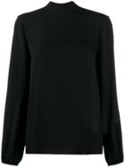 Theory High Standing Collar Blouse - Black