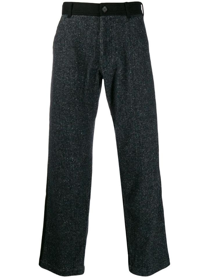 Comme Des Garçons Shirt Contrasting Wide-leg Trousers - Black