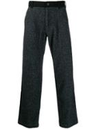 Comme Des Garçons Shirt Contrasting Wide-leg Trousers - Black