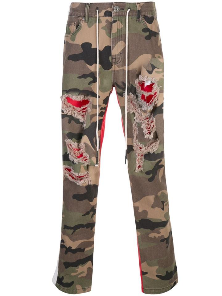 Mostly Heard Rarely Seen Two-tone Camouflage Trousers - Green