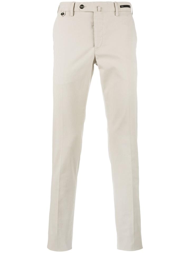 Pt01 Plain Skinny Trousers, Men's, Size: 48, Nude/neutrals, Cotton/spandex/elastane