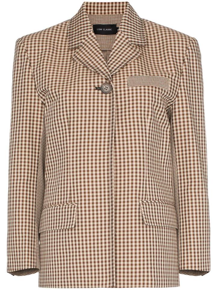 Low Classic Checked Blazer - Neutrals
