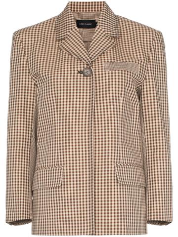 Low Classic Checked Blazer - Neutrals
