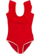 Chloé Kids Ruffled Swimsuit - Red