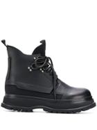 Artselab Lace-up Combat Boots - Black