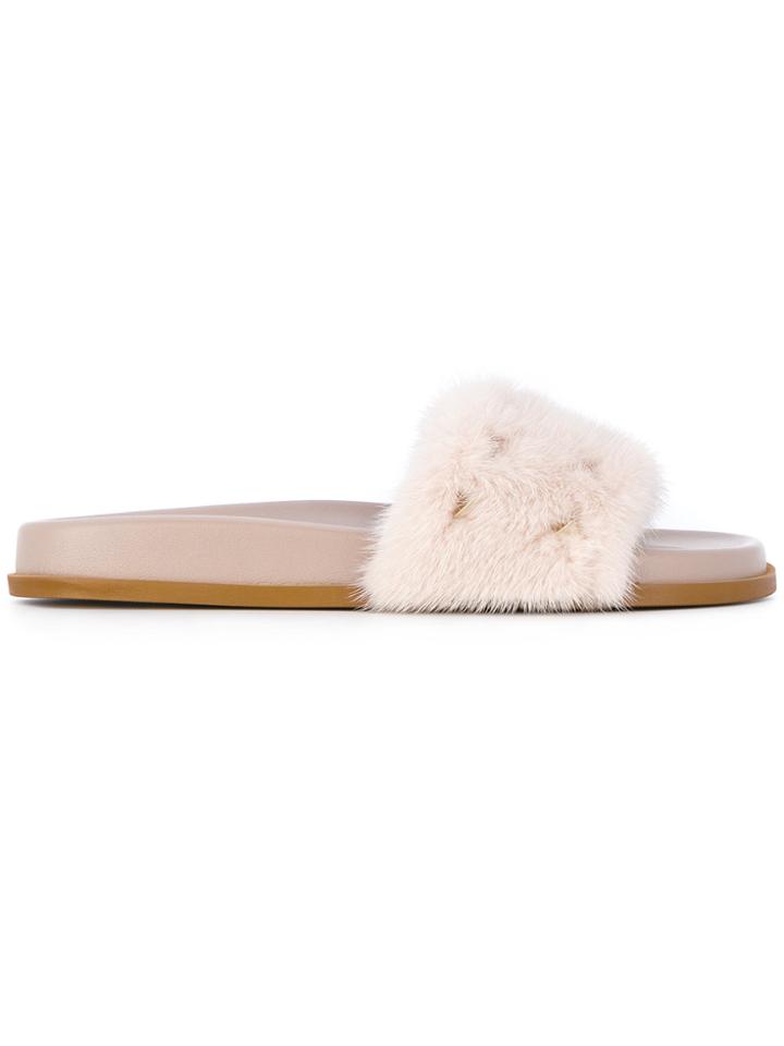 Valentino Valentino Garavani Rockstud Slides - Nude & Neutrals