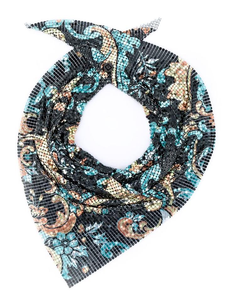 Paco Rabanne Floral Chainmail Scarf