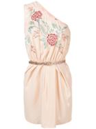 Elisabetta Franchi Belted Floral Dress - Pink