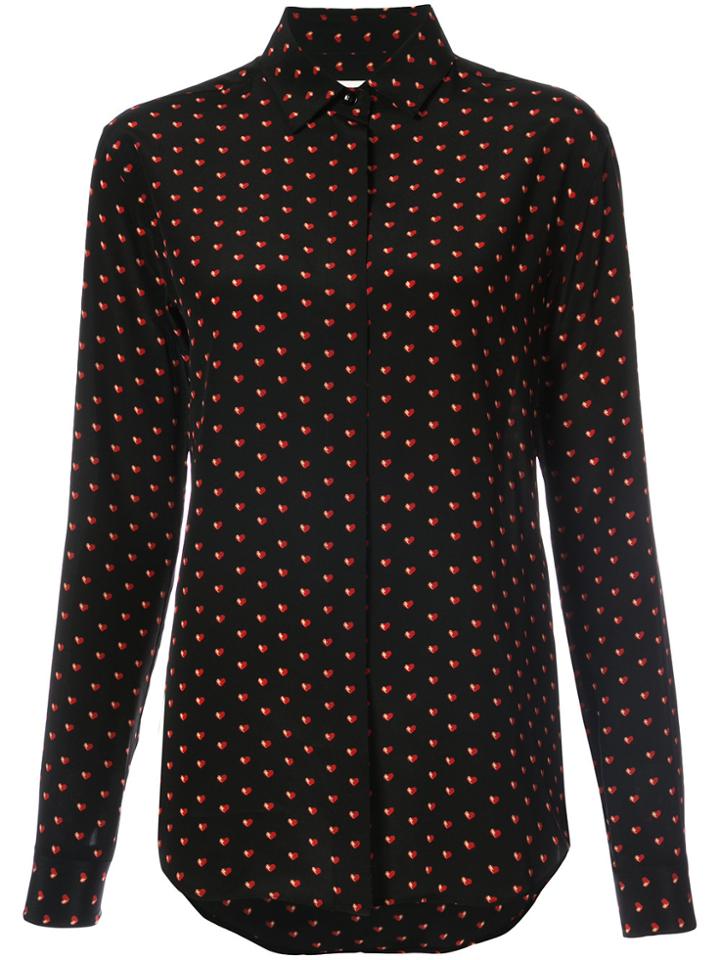 Saint Laurent Heart Print Shirt - Black