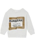 Burberry Kids Teen Horseferry Print Cotton Sweatshirt - Grey