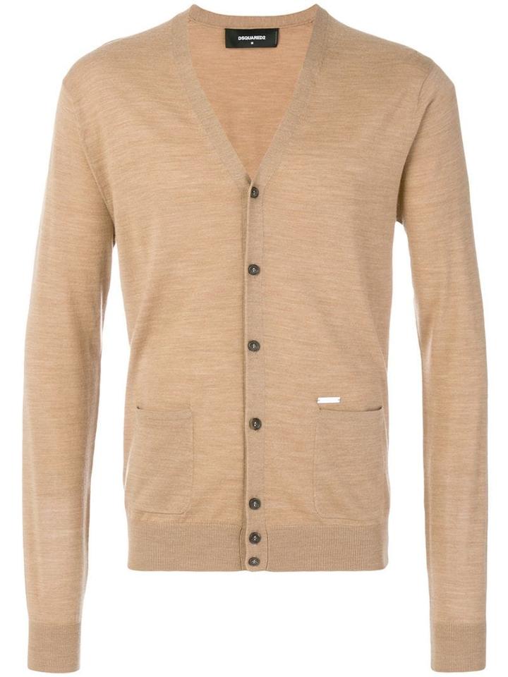 Dsquared2 Button Front Cardigan - Neutrals
