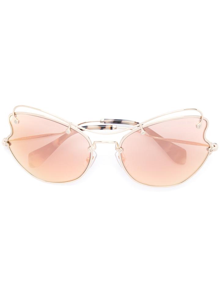 Miu Miu Eyewear Scenique Sunglasses - Yellow & Orange