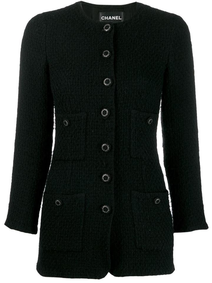 Chanel Pre-owned 2008's Buttoned Tweed Jacket - Black