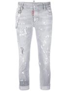 Dsquared2 Glam Head Distressed Jeans - Grey