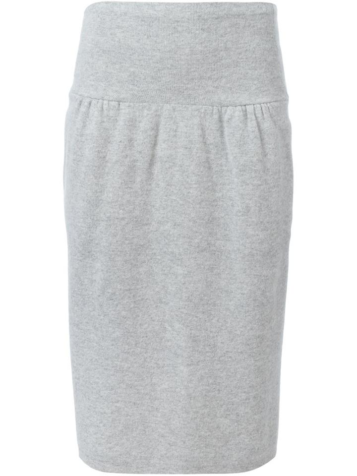 Joseph Knit Skirt, Women's, Size: Medium, Grey, Wool