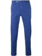 Pt01 Front Pleated Trousers, Men's, Size: 46, Blue, Cotton/spandex/elastane