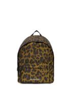 Burberry Leopard Print Nylon Backpack - Green