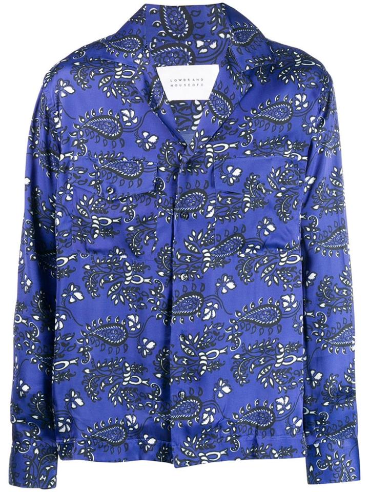 Low Brand Paisley Print Shirt - Blue