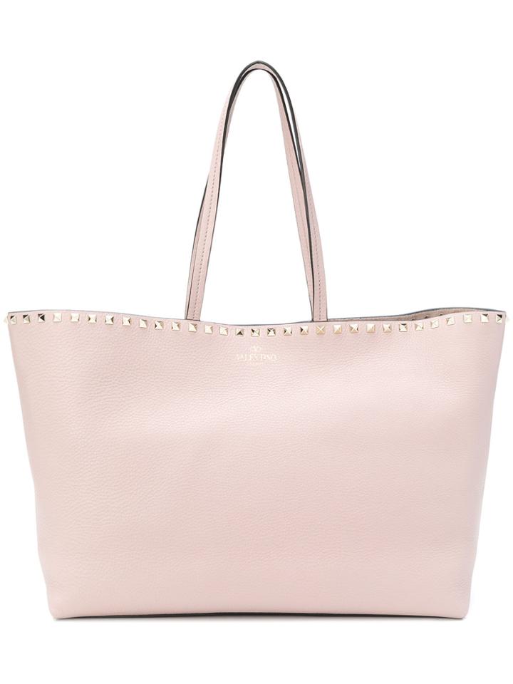 Valentino Rockstud Shopper Tote - Pink & Purple