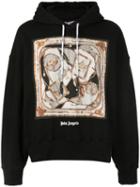 Palm Angels Scarf Print Hoodie - Black