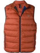 Ps By Paul Smith Sleeveless Padded Vest - Yellow & Orange