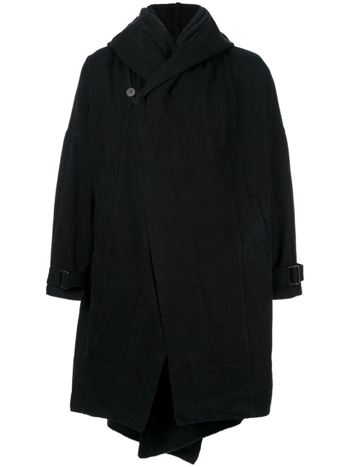 Isabel Benenato Detachable Lining Coat - Black