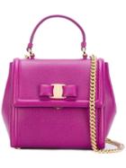 Salvatore Ferragamo - Small Vara Top Handle Bag - Women - Calf Leather - One Size, Pink/purple, Calf Leather