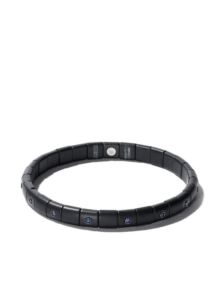 Roberto Demeglio 18kt White Gold Pura Ceramic And Sapphire Bracelet -
