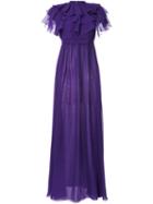 Giambattista Valli Long Ruffle Collar Dress