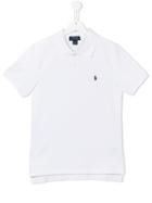 Ralph Lauren Kids Logo Embroidered Polo Shirt - White